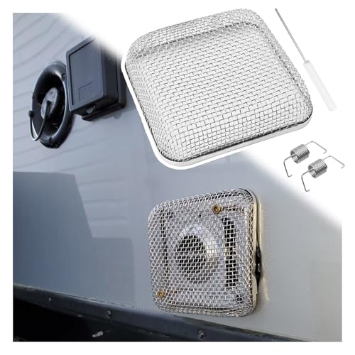 4.64×4.64 Inch RV Vent Cover Stainless Steel,RV Furnace Vent Screen & Installation Tool for Avoiding Flying Animal,RVs Furnace Vents Cover Fit RVs/Campers Car Accessories