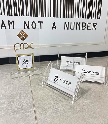 Kit Placa de Pix com + 3 Porta Cartão Combinando - Acrílico Trans...