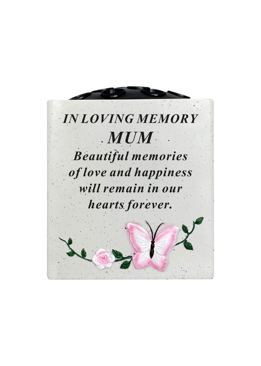 Mum Memorial Flower Vase Rose Bowl Holder Pot Crem Graveside Garden Ornament