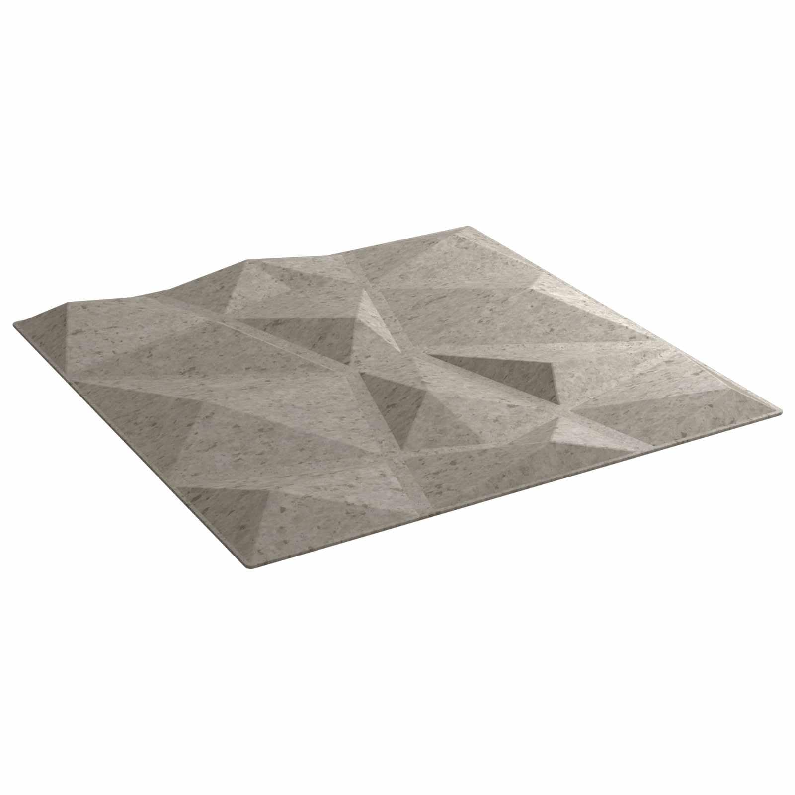 Panele ścienne, 48 sztuk, kolor szary betonowy, 50 x 50 cm, pianka XPS, struktura 3D, okładziny ścienne do ściany wewnętrznej, sufitu, renowacji, salonu, korytarza, kuchni