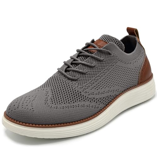 Image of AKADEMIKS Mens Olney Wingtip Knit Oxford, Sleek Breathable Dress Shoes