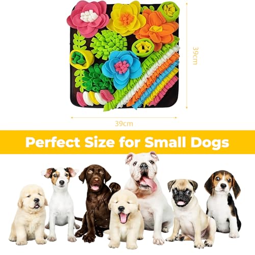 Yamobi Schnüffelteppich Hund, Schnüffelteppich für Hunde, Hunde Schnüffelspielzeug interaktives Hundestück,Hundespielmatte für alle Hunderassen 39x39cm