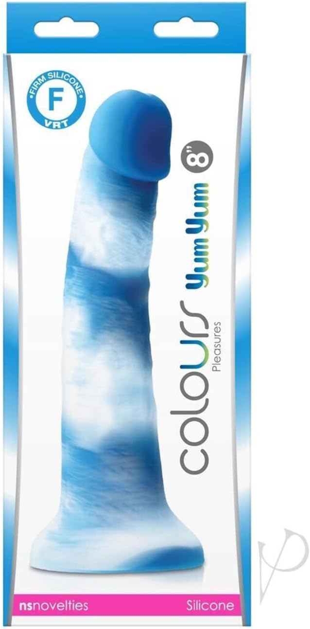 NS Novelties Colours Pleasures 8 Inches Yum Yum Dildo - Blue