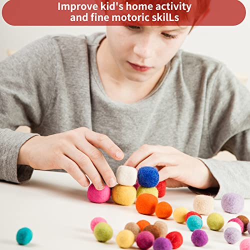 Wllhyf 300Pcs Pom Poms Craft Making Assorted Sizes Multicolor Pom Pom Balls Colorful Pompoms For Creative Craft Art Diy Material #TOP7