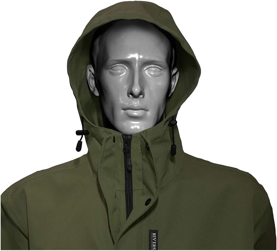 RIVERS WEST Men's 40/40 Waterproof Lightweight Ultra Packable Rain Jacket with Fixed Adjustable Hood