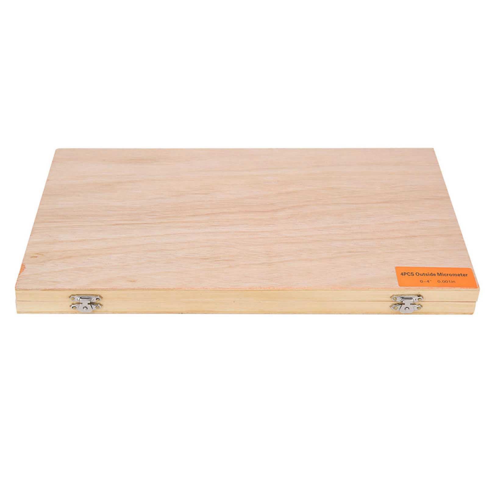 Micrometer Caliper, 4pcs 0, 4in Imperial Outside Diameter High Accuracy Measurement Tool, Thickened Cemented Carbide, Clear Scale, Force Limiting Devices, Complete