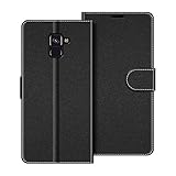 Esta funda Samsung Galaxy A8 2018 con tapa se puede configurar horizontalmente y actuar como soporte, ideal para ver películas o chatear por video.