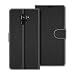 Produktbild COODIO Handyhülle für Samsung Galaxy A8 2018 Handy Hülle, Samsung Galaxy A8 2018 Hülle Leder Handytasche für Samsung Galaxy A8 2018 Klapphülle Tasche, Schwarz