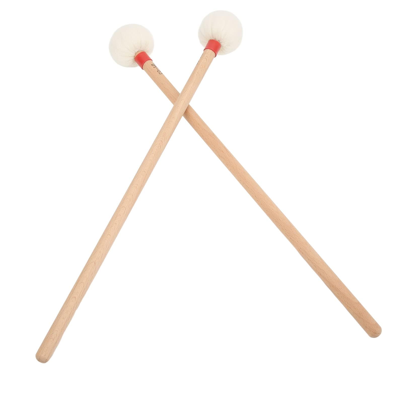 2 Uds Mazo de Tambor Multiusos con Cabezal de Fieltro para Bombo Timbales y Tambores Kit de Palos de Percusión para Música y Educación Musical