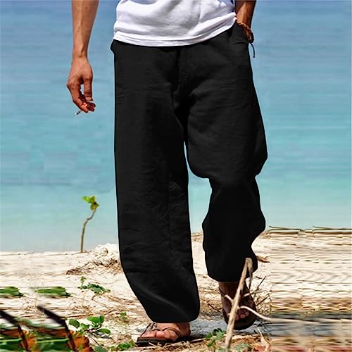 Pantalon long droit pour homme idéal pour les soirées d'été décontractées