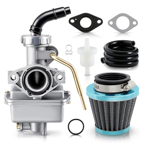 AUTOKAY PZ20 Carb Carburetor 49cc 70cc 90cc 100cc 110cc 125cc Coolster NST for Chinese ATV Quad Go kart 4 strokeSUNL TAOTAO JCL for Honda CRF50F XL75 CRF80F XR50R Carb with Gasket Air Filter