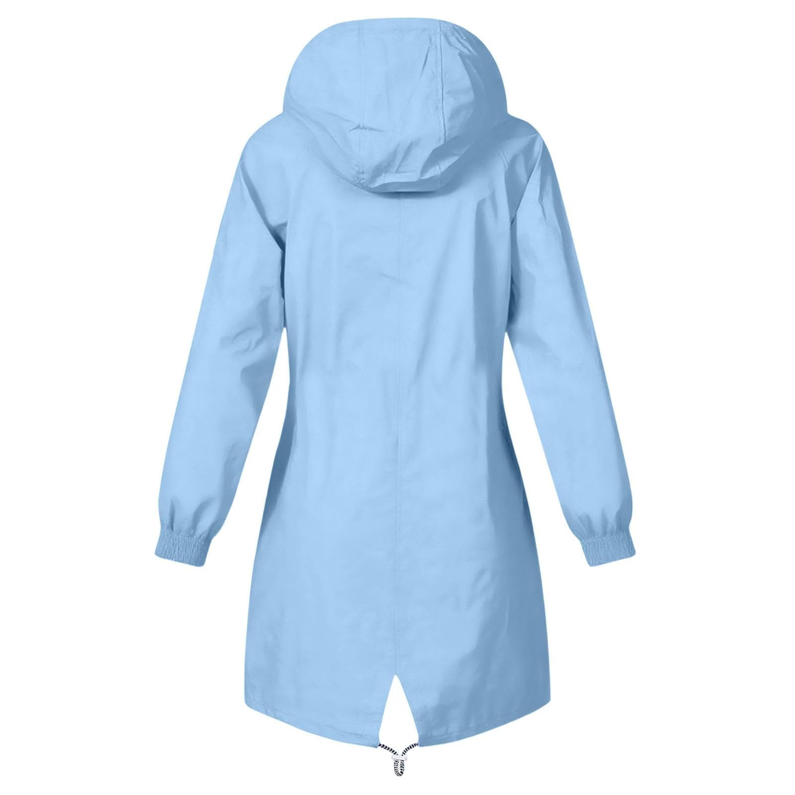 Genérico Chaqueta cortavientos ligera senderismo capucha bolsillos aventuras libre mujer anorak impermeable transpirable primavera otoño invierno
