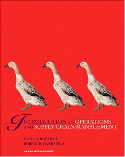 Introduction To Operations And Supply Chain Managment : Bozarth, Cecil ...