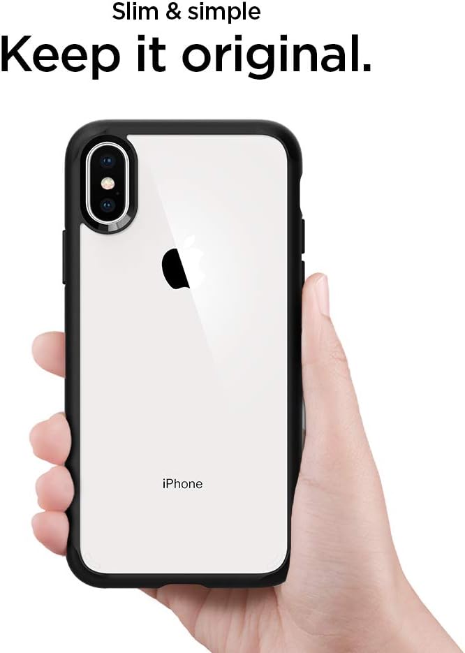 Spigen Ultra Hybrid 360 Designed for Apple iPhone Xs MAX Case (2018) Tempered Glass Screen Protector Included - Black