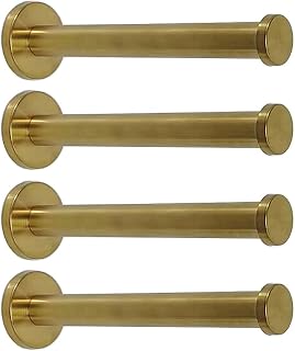 Golden Brushed Stainless Steel Single Heavy Duty Wall Mount Hook, Bath Towel Hooks, Robe Hooks, Coat Hanger, 4 PCS (6 inch)