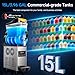 EKway Slushy Machine,15L Single Tank Comercial Margarita &Slushie Machine,60+ Cups 430W 110V Electric Large Daiquiri Machine with Self-cleaning Mode,for Home Party Restaurants Cafe Bars