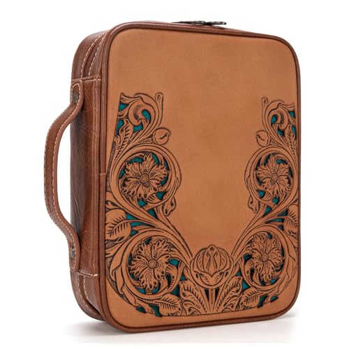 Montana West Embroidered Bible Cover (Women Men) 10.5 x 8.32 x 2.9 in