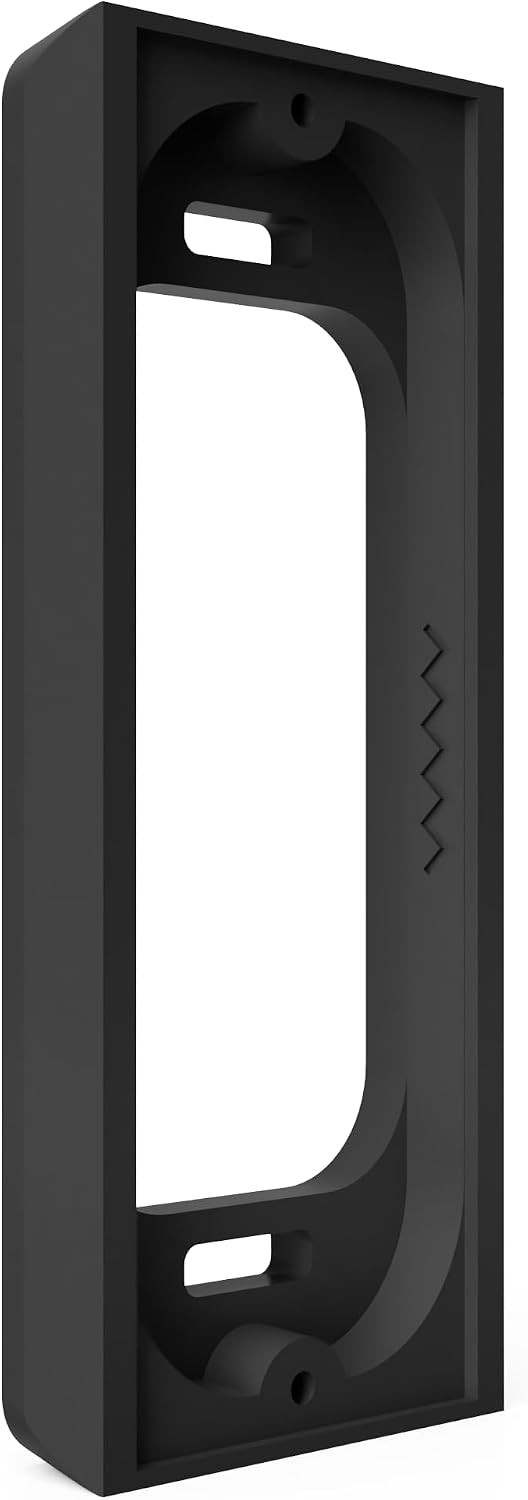 Ring Doorbell Mount - Genuine Hidden River Lab Mounting Spacer - 0.5" Offset - Fits Ring Wired Doorbell Plus Formerly Ring PRO Video Doorbell - Premium Video Doorbell Adapter - Black