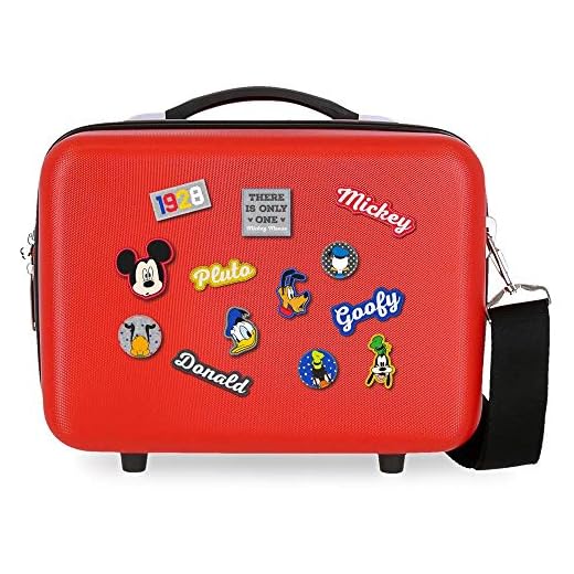 Disney Have a Good Day Mickey Nececer Adaptable Rojo 29x21x15 cms ABS