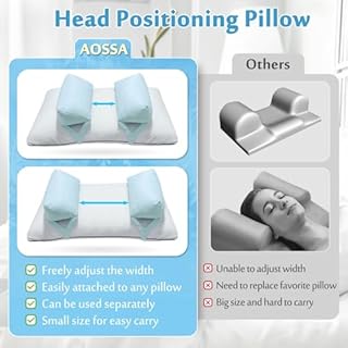 Back Sleeper Beauty Pillow for Anti Aging Wrinkle Prevention Face Up Head Positioning Back Sleep Training Pillow Head Stabilizer Facial Eye Surgery Pillow Supports for Sleeping Upright