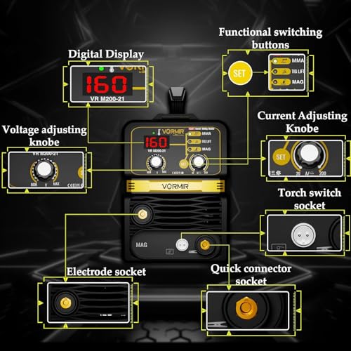 Image of IBELL VORMIR VR M200-21 | 3-in-1 Welding Machine (Used) | MAG /MMA /TIG Lift | 200A | Electrodes 1.6-3.2mm & Flux Wire 0.8 /0.9 /1.0mm | Hot Start & Anti-Stick | Home /DIY /Workshop - 12 Months warranty