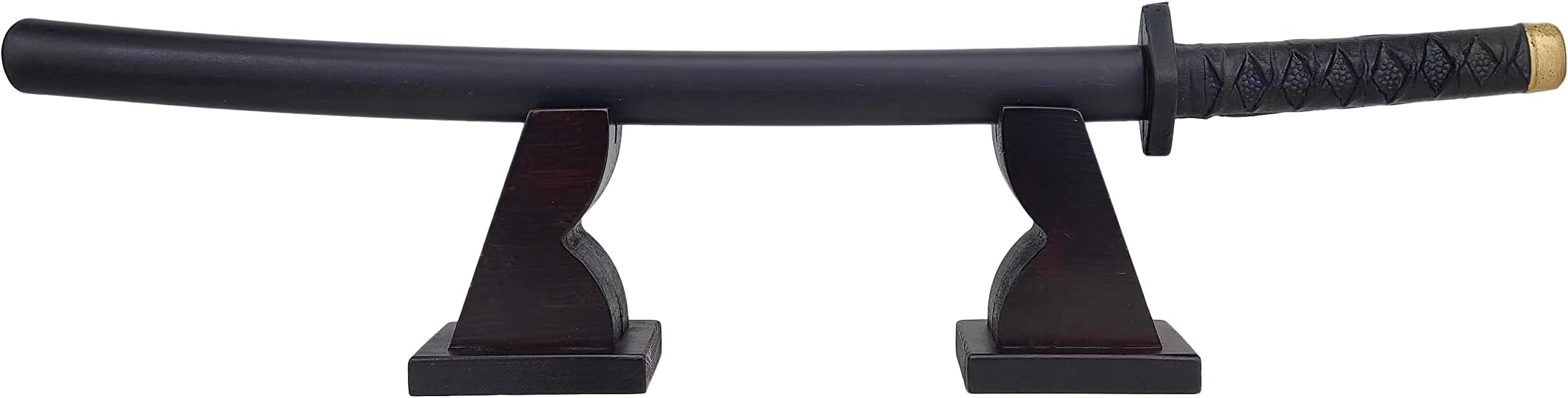 NANGOPOP Wood Katana Sword Stand Display - Decent Japanese Samurai Sword Holder, Wooden Rack for Knife, Dagger at Home or Office