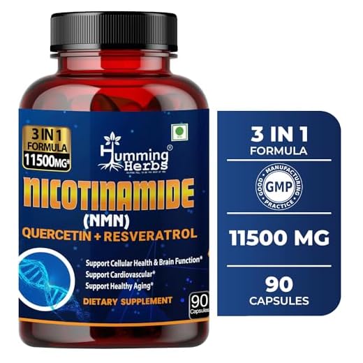 Humming Herbs Nicotinamide Mononucleotide Nmn With Resveratrol & Quercetin - Advanced Cellular Support, Boosts Nad+ Level & Healthy Aging, Capsule