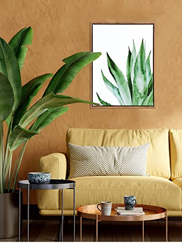 Green Plant Canvas Wall Art Framed Tropical Leaf Botanical Boho Wall Decor Succulent Plant Aesthetic Artwork Poster Prints Painting Ready To Hang Living Room Office Bedroom Home Decoration Set Of 1 13" X 17" #TOP5