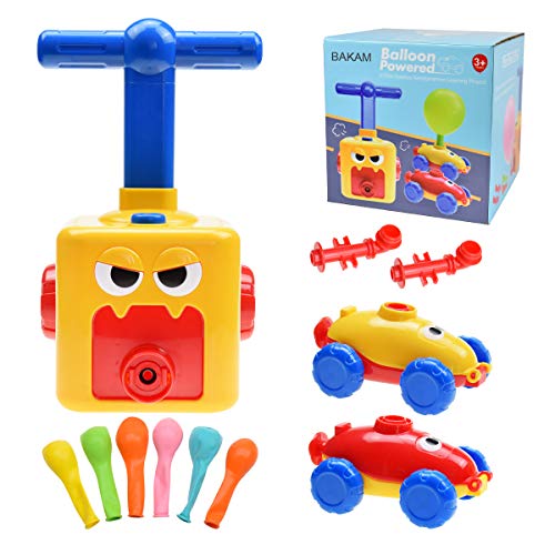 BAKAM Power Balloon Car Toy for Kids, Balloon Powered Car Children\'s Science Toy, Inflatable STEM Balloon Pump Cars Racer Kit for Boys Girls - Thumbnail 5