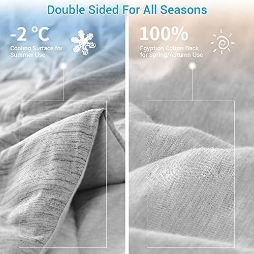 Luxear Edredón Fresco de Verano, Fibra Refrigerante ARC-Chill | Q-MAX 0,5, 2 en 1 Doble Cara para 4 Estaciones, Suave y Transpirable