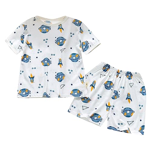 Cotton Dinosaur 𝐏ajamas for Toddler Kids Girls Short Sleeve Warm 𝐏ajama 𝗣js Set Soft Outfits 𝐋ounge𝐰ear 𝐒leepwear