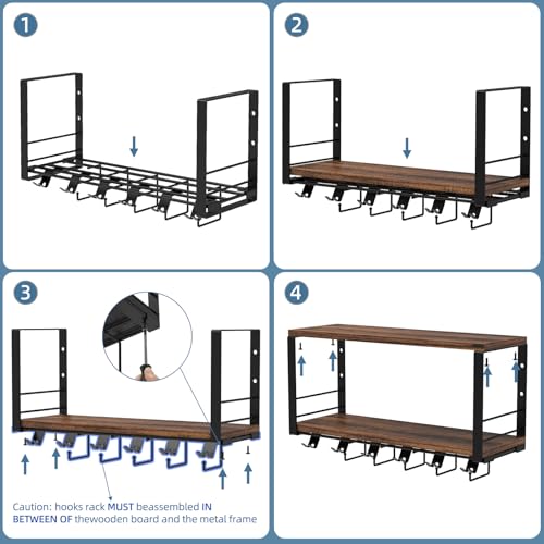 TJ.MOREE 2 Tier Floating Shelf Compatible with Tonal Accessories, T-Bracket Lock Adapters Hanger, Wall Mount Home Gym Storage Rack for Fitness Equipment