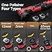 Blycorul Cordless Mini Polisher,1/1.5/2Inch,DA&RO with 11 Variable Speed 2500-6000 RPM,2 * 2.3Ah Rechargeable Batteries,Red Car Detailing Micro Polisher
