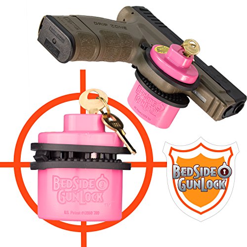 BedSide GunLock Gun Safe Storage Trigger Lock for Guns Pistol Rifles Handguns