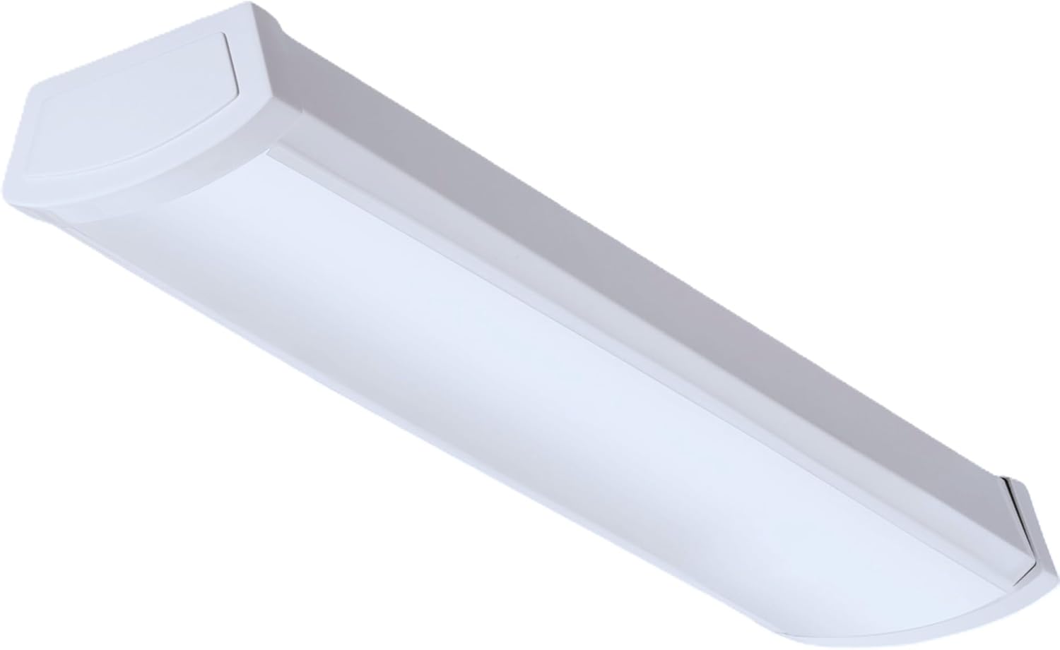 Lithonia Lighting 2 Foot LED Light Fixture, Low-Profile LED Wraparound Flush Mount Ceiling Light, 4000K Cool White, 120V, 24-Inch (FMLWL 24 840) 4000K Cool White 24-Inch 120V Mount Light