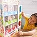 Melissa & Doug Sort-Stock-Select Wooden Vending Machine Toy with Play Food, Mini Vending Machine Toys & Play Money, Preschool Toys for Kids Ages 3+
