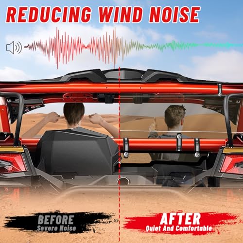 Image of StarknightMT X3 Rear Windshield Back Window Windscreen Compatible with 2017-2026 Can Am Maverick X3 & Max (Except for XMR Models) Heavy Duty Tinted