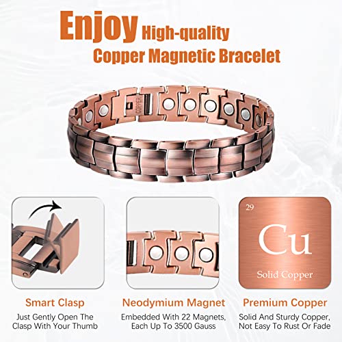 Jeracol - Braccialetto magnetico in rame con