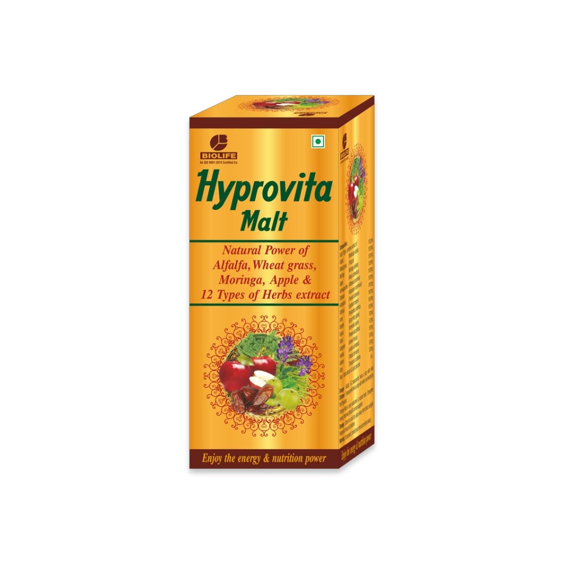Hyprovita Malt Natural Immunity Booster | Energy Booster Drink | Mixed Fruit Flavour | Strengthen Bones & Increase Appetite | 100% Natural (400ml)