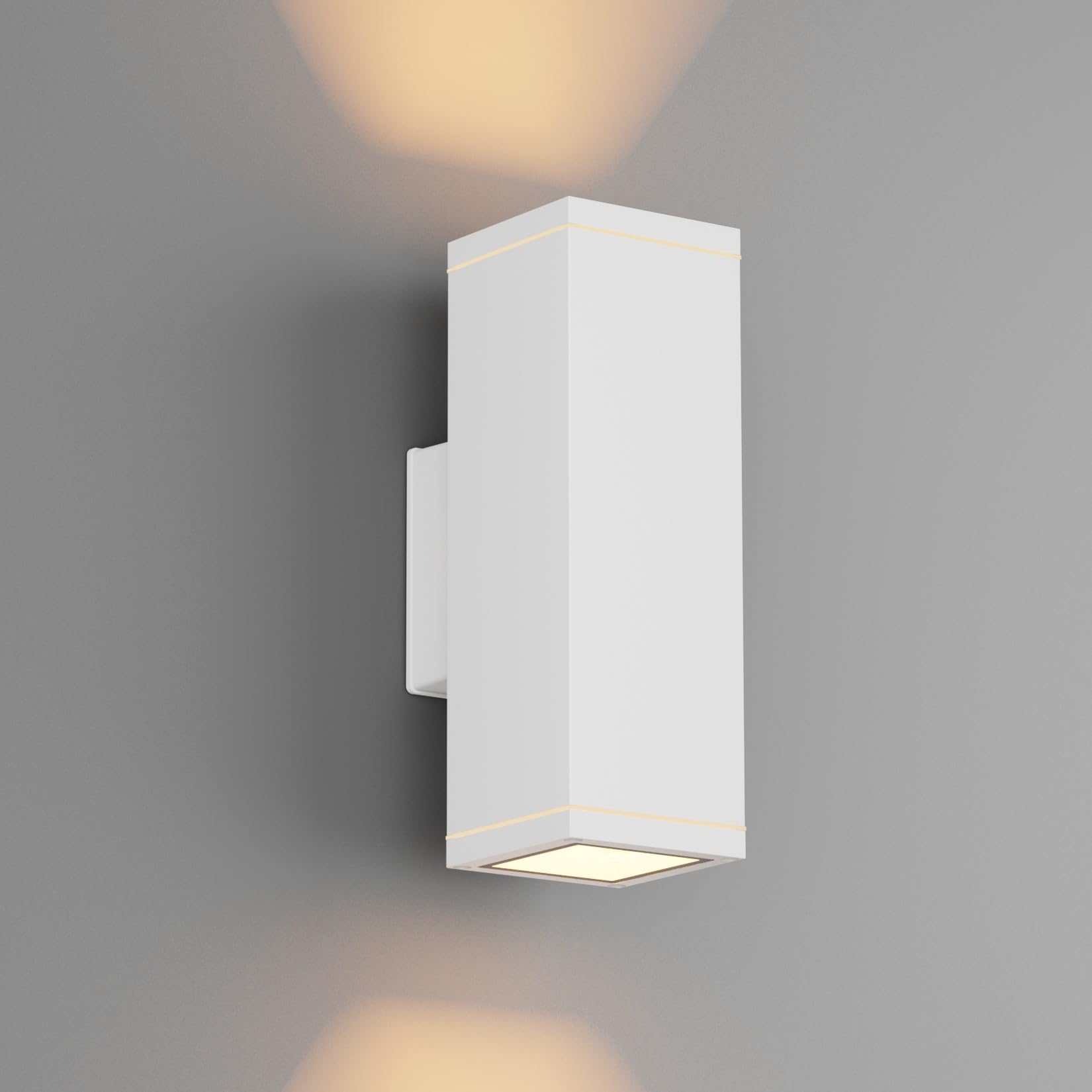 Klighten Wandleuchten GU10 Außen/Innen, IP65 Up and Down Leuchten Aussen, Aluminium Aussenleuchte Außenlampe, Wandlampe für Eingang Terrasse Korridor, 26 x 13 cm, ohne Leuchtmittel, Weiß