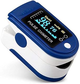 New LK-88 Oxygen Saturation Monitor, Heart Rate monitor and SpO2 Levels Oxygen Meter with LED Display Pulsometer fingertip oxygen meter Blue