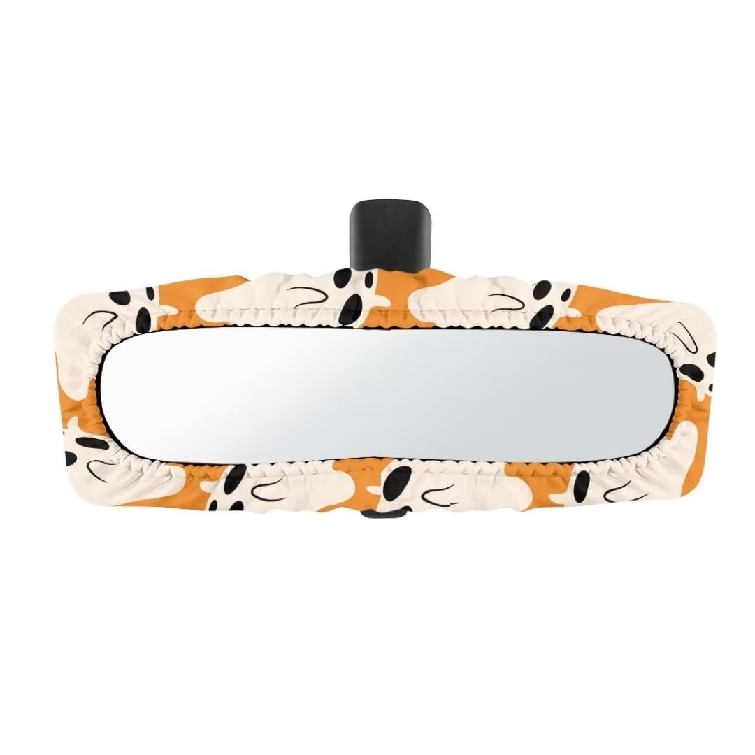 Halloween Ghost Car Rear View Mirror Accessories for Women Men Boy Girl,Car Interior Decorations Universal Fit Cars SUVs Vans Sedans,Easy to Install