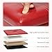 B FSOBEIIALEO Folding Storage Ottoman Cube, Faux Leather Footrest Seat Coffee Table, Red 11.8