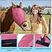 Horse Hood Mask Breathable Fabric Insect Prevent-Mosquito Shade Equestrian Supplies for Horse(Purple)