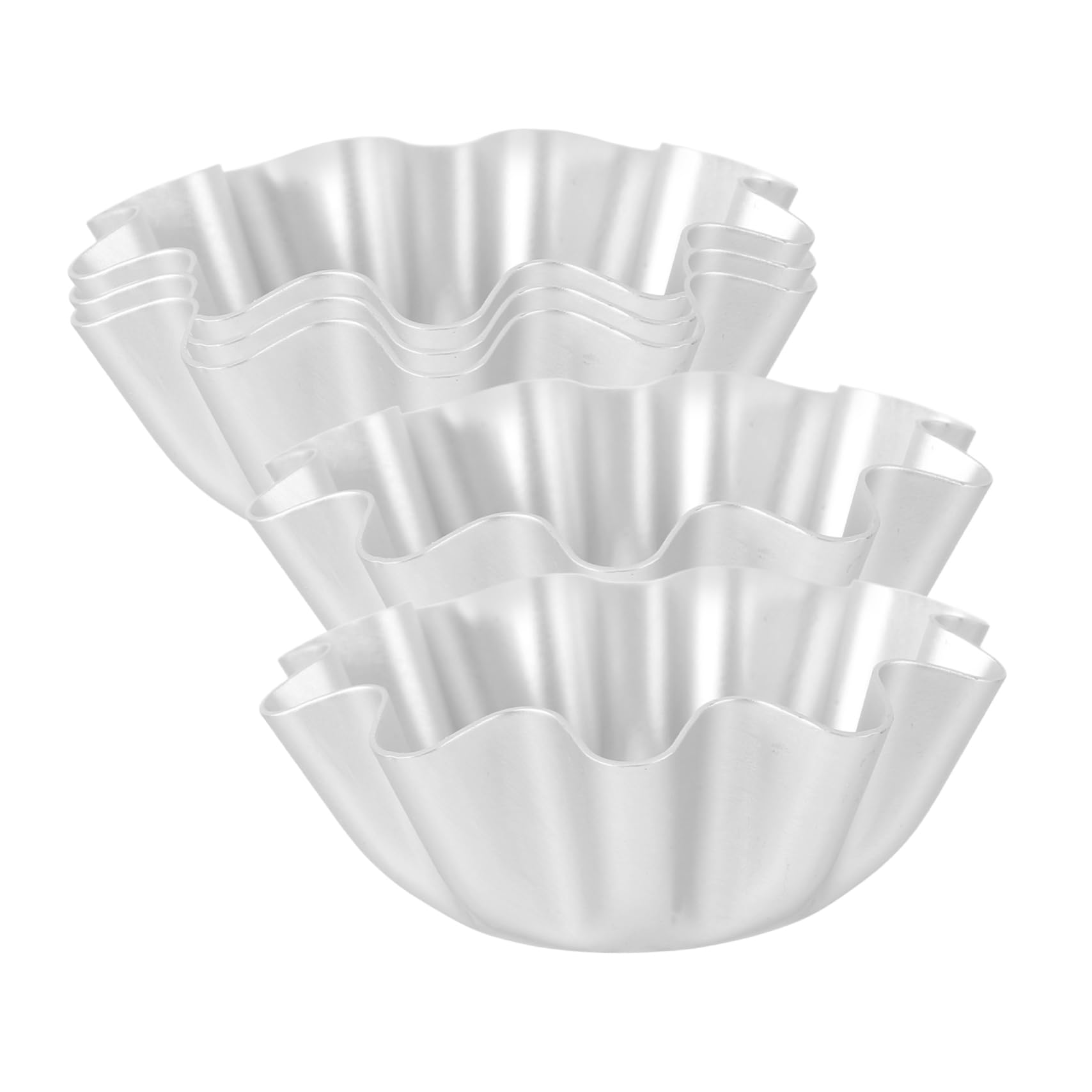 Luxshiny 6Pcs Non Stick Egg Tart Molds High Temperature Baking Trays for Pies Cupcakes and Desserts Tartlet Baking Tools