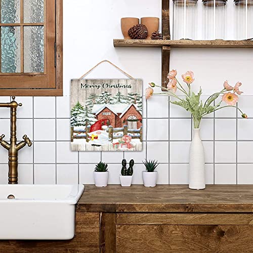 Panneau rustique en bois établi gnomes de Noël déco intérieure chic