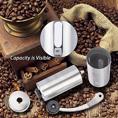 Manuelle KaffeemüHle Mit Einstellbarer, Tragbare HandkaffeemüHle Aus Edelstahl, Ganze BohnenmüHle Mit Konischem Grat Aus… – Bild 5