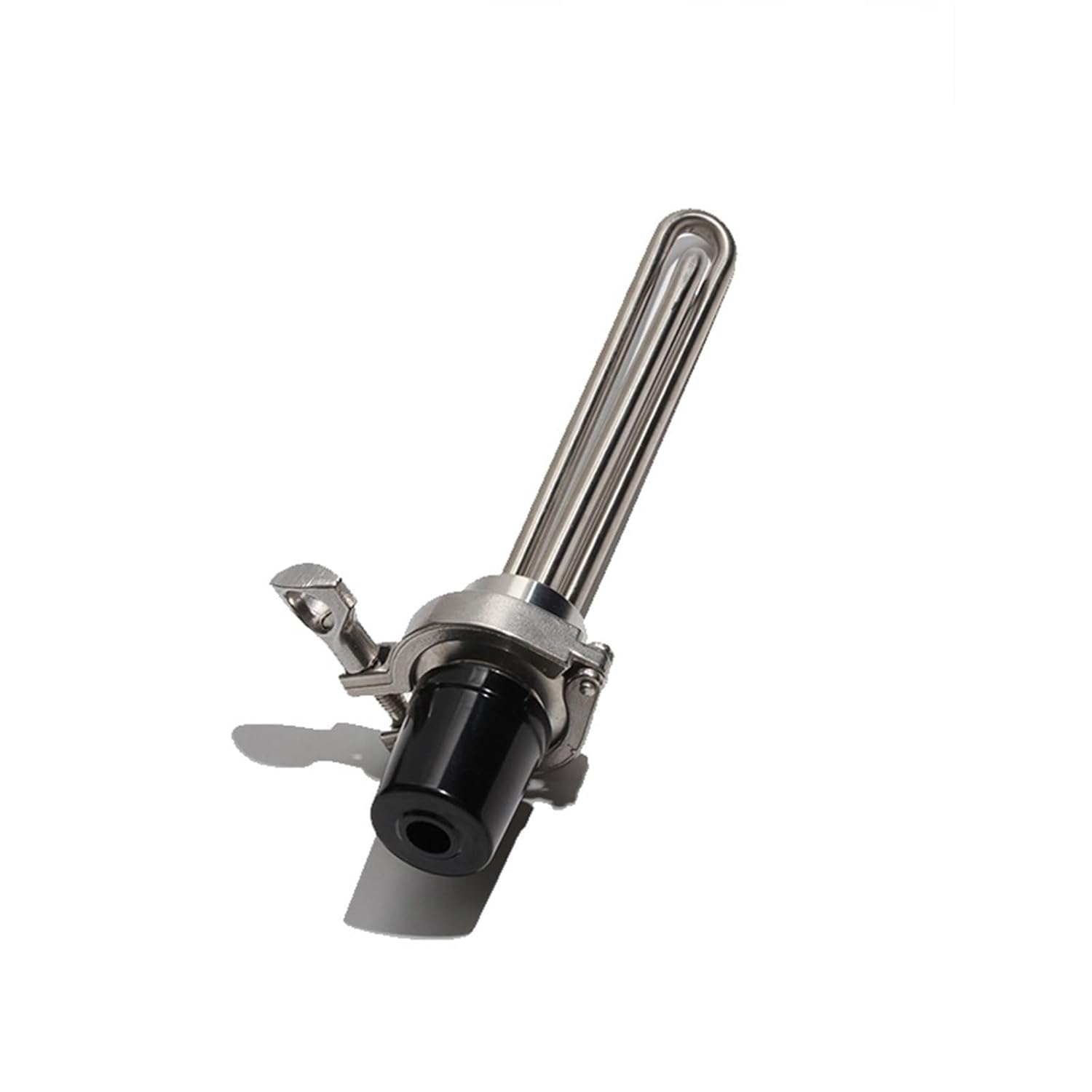 220V Tri Clamp Electric Water Heating Element 1.5KW 4.5KW 5.5KW Heater Resistance with Coupling and Cap(with clamp x Adapter,4.5kw 320mm)