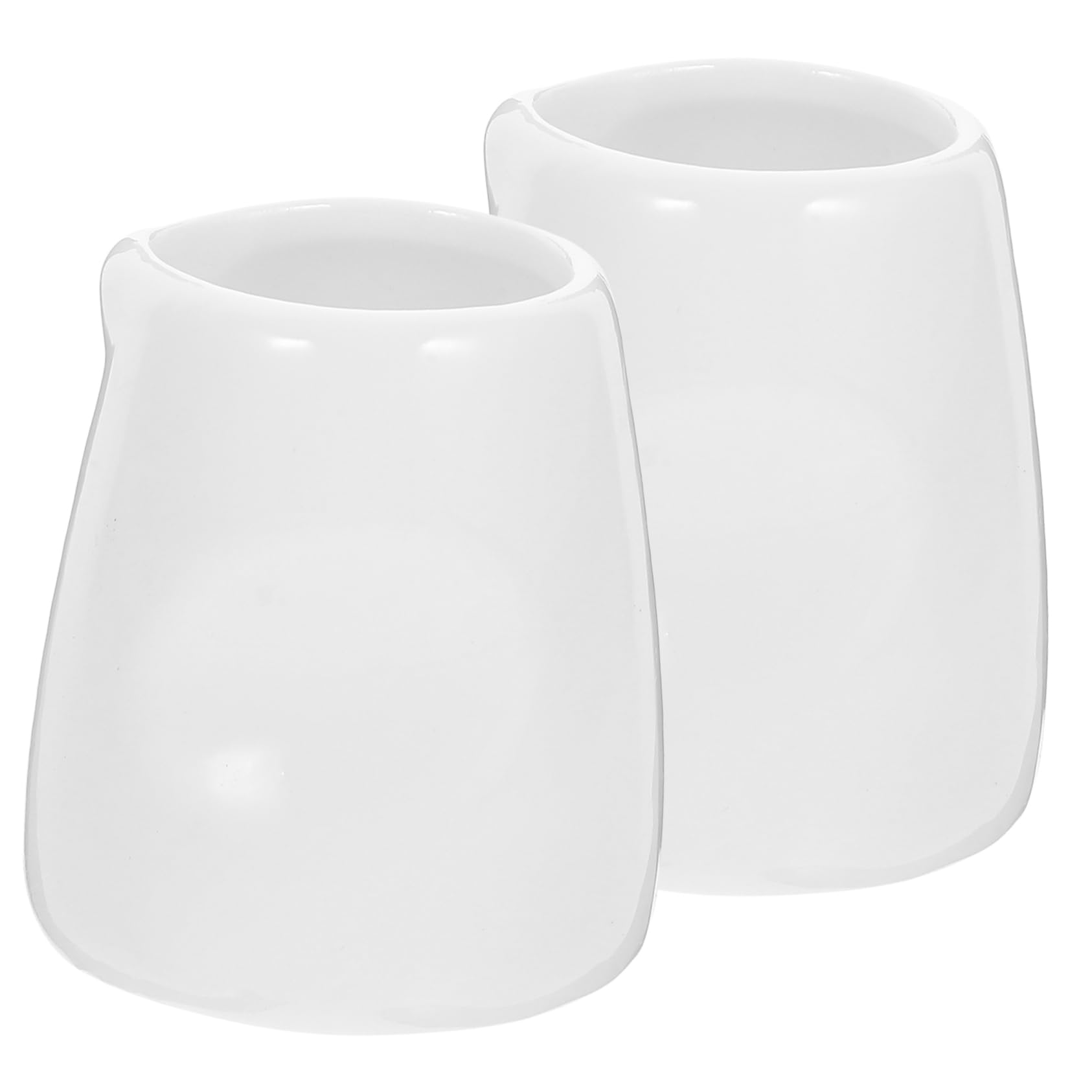 4 Ensembles Mini Tasse De Lait Pichet À Sirop Pichet À Lait Coupes Mignonnes Tasses Carafe Petit Lanceur De Lait Pouche De Lait en Porcelaine Céramique Blanche 2 Pièces * 4