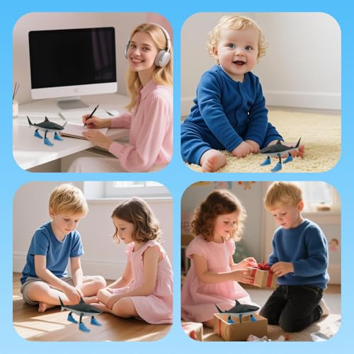 BAISHUWU 3D Tralalero Figure, Hai in Sneakers Figures, Shark In Sneakers Figure, Tung Tung Tung Sahur Figure, Tralalero Tralala Figure, Brainrot Meme Shark Figures, for Collection and Decoration